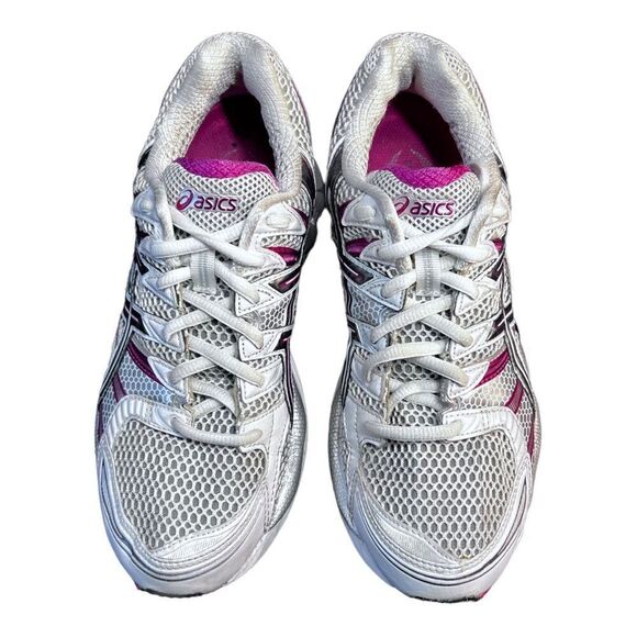 Asics Nimbus 12  Running Shoes Women Size 7 White Pink Jogging Running Walking - Picture 2 of 8